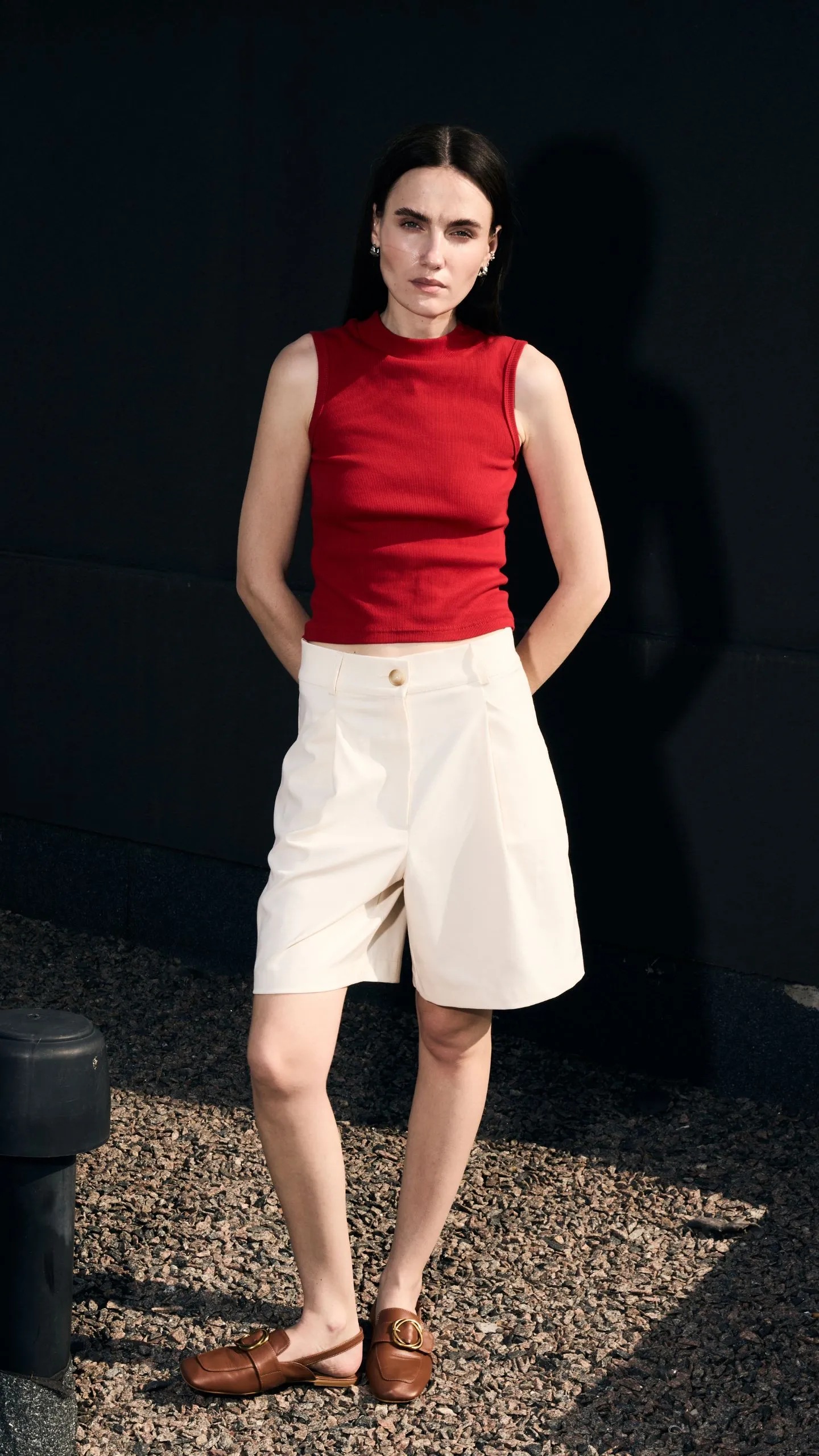 Бермуди з віскозної костюмної тканини