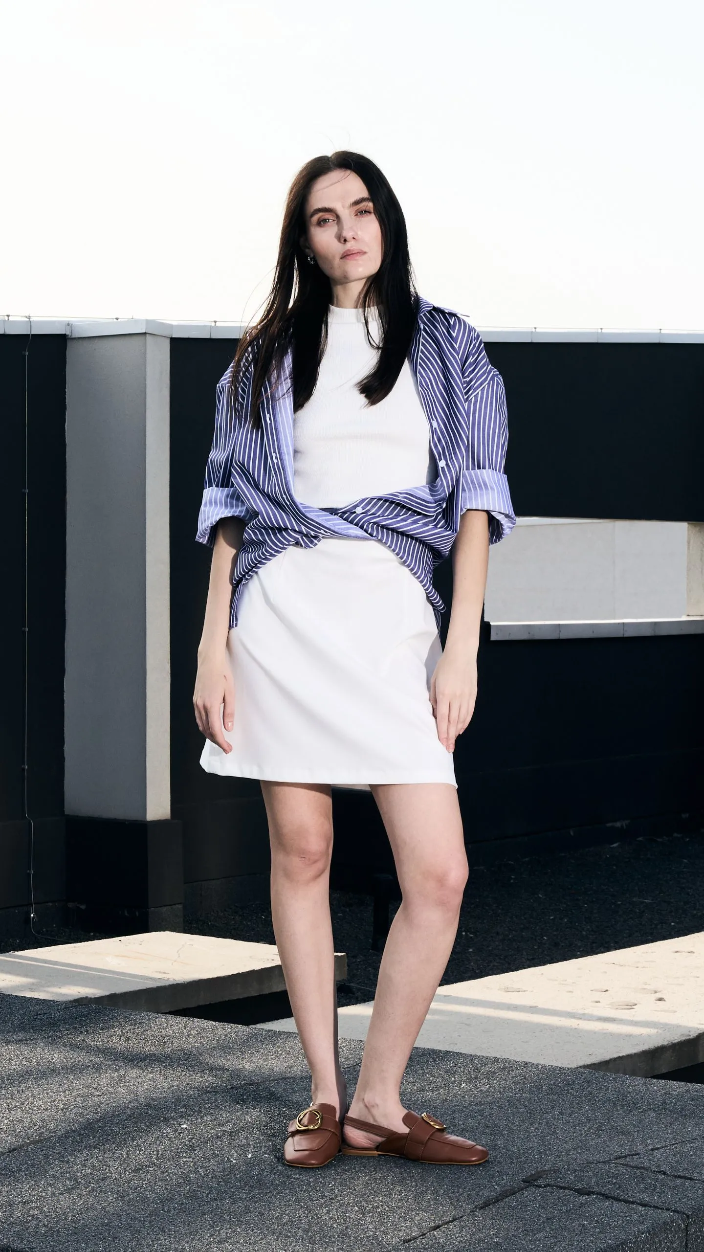 Спідниця-трапеція з віскозної костюмної тканини