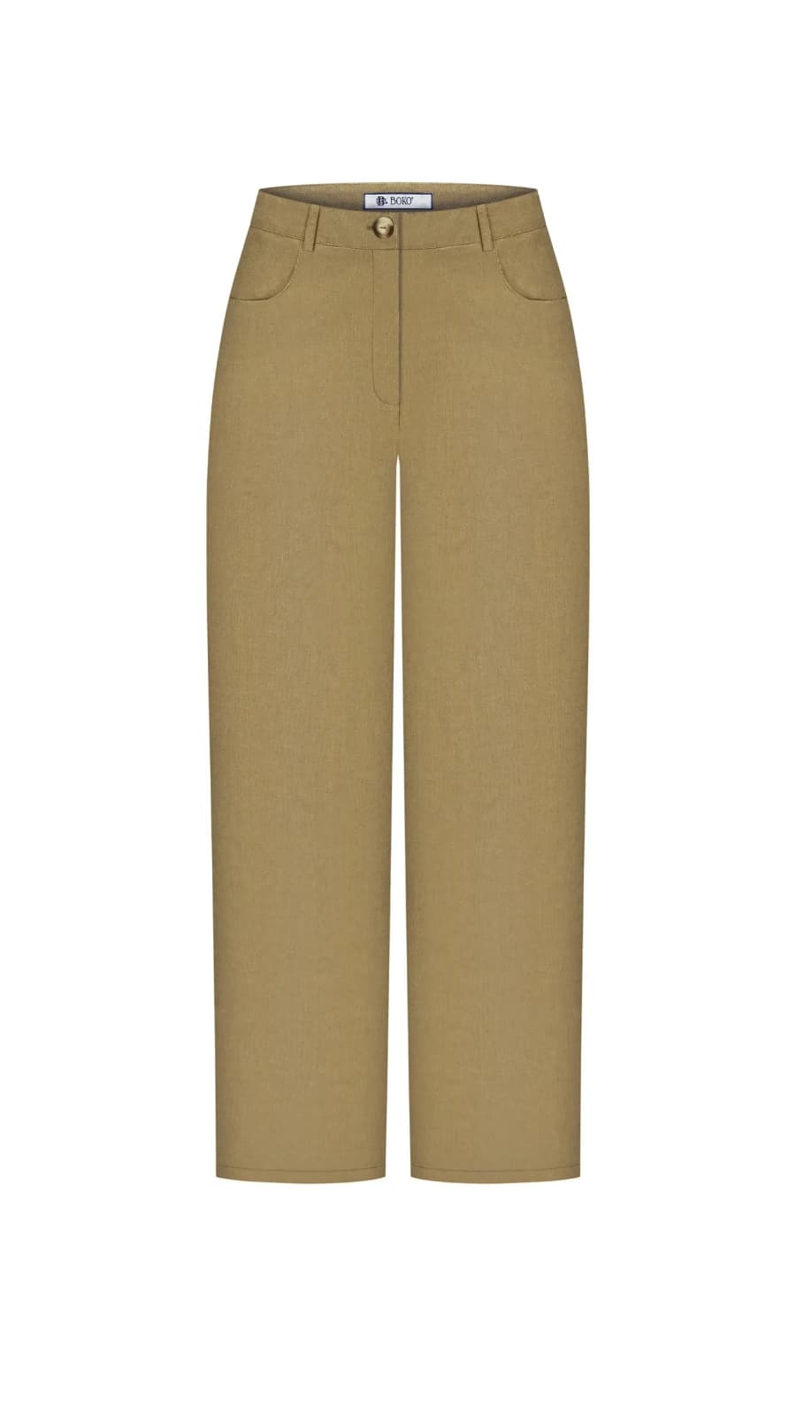 Бежеві вельветові штани прямого крою на білому фоні — BOKO (зображення 1 з 3)