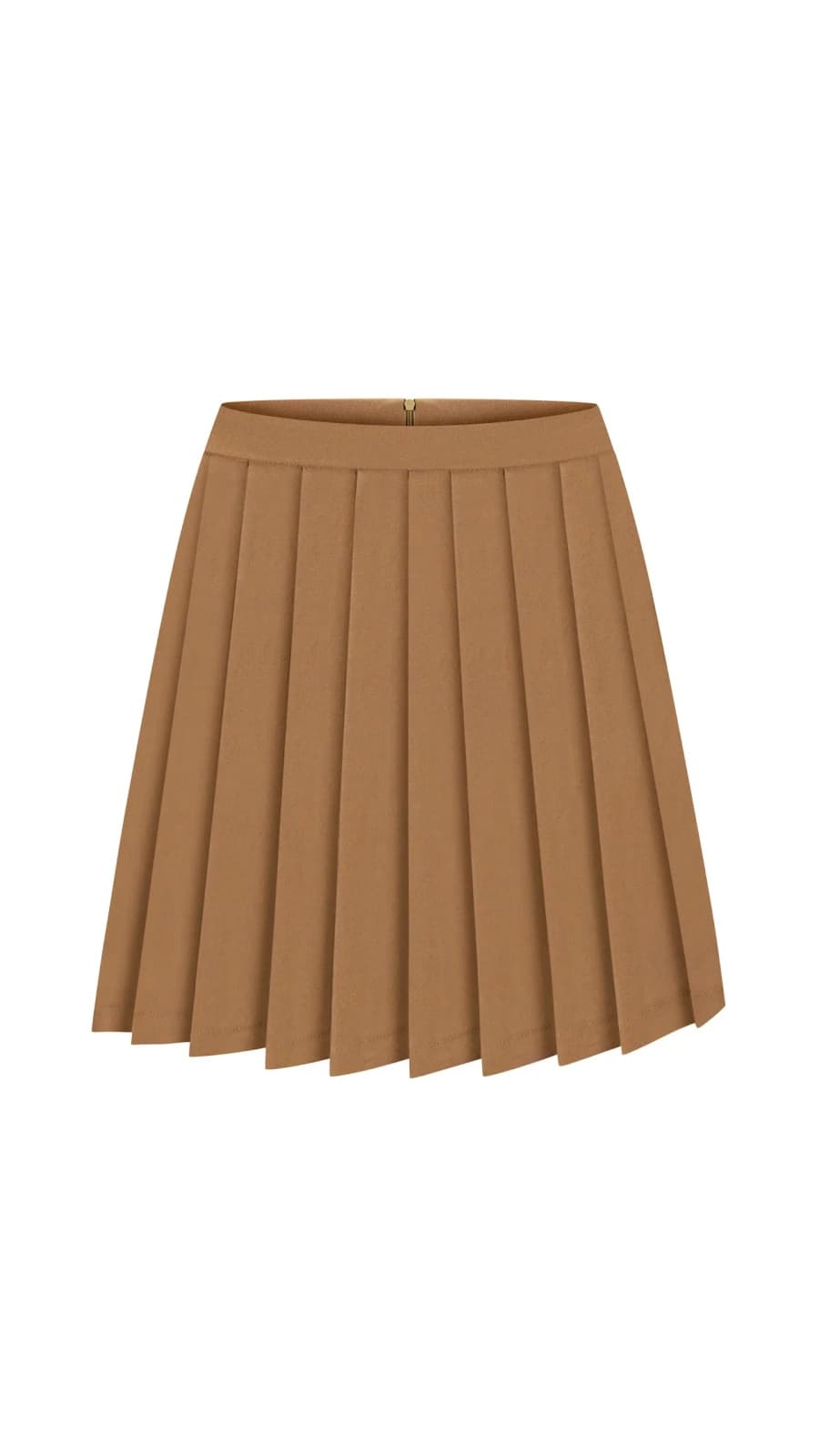 Бежева плісирована спідниця міді на білому фоні — BOKO (зображення 1 з 3)