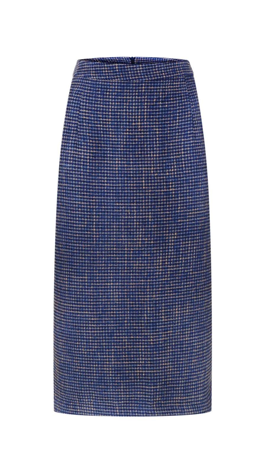 Синя твідова спідниця міді на білому фоні (зображення 1 з 6)