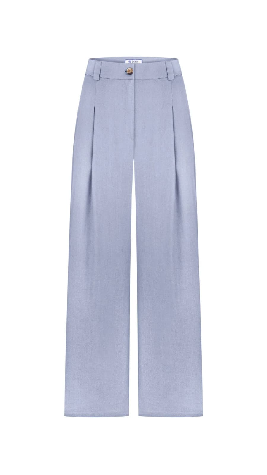 Штани блакитного кольору — предметний кадр/каталог, формат front packshot (зображення 1 з 9)